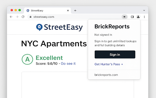 BrickReports - NYC Building Safety :: Instant building safety scores on StreetEasy listings. HPD violations, 311 complaints, owner reputation.