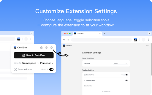 OmniBox :: With a single click, save the page and turn your browser into a personal knowledge hub.
