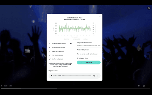 ContentLens C2PA Validator :: Detect images and videos embedded with C2PA content credentials and verify their validity.