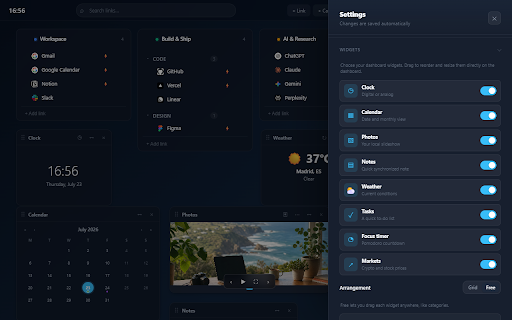 LinkBoard Pro - Bookmark Dashboard & New Tab :: Visual bookmark dashboard with categories, sync, quick access, customizable layouts, and interactive new-tab widgets.