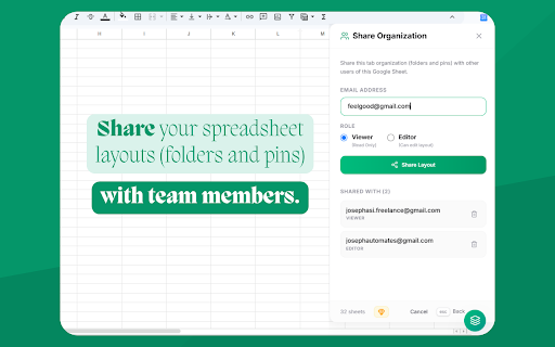 Sheets Organizer: Navigate Sheets Faster :: Organize Google Sheets Tabs Efficiently: Group tabs, Search tabs, and Pin most-used tabs