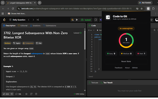 Code to Git :: Automatically sync your LeetCode solutions to GitHub with ease.