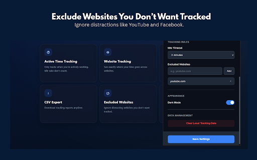 TrackPulse – Active Time Tracker :: Track real active browser time, export CSV reports, and sync activity to Google Sheets.