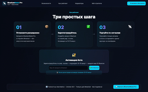 BinariumRobot Pro :: BinariumRobot Pro — сигнальный ассистент для Binarium: 10 индикаторов, 7 систем мани-менеджмента, торговый журнал.