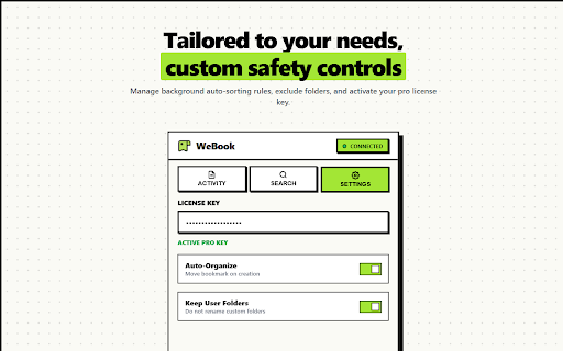 WeBook :: Automatically organizes bookmarks into smart folders.