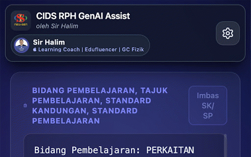 CIDS RPH Gen :: Ekstrak maklumat dari asiemodel.net dan jana RPH secara automatik menggunakan Gemini.
