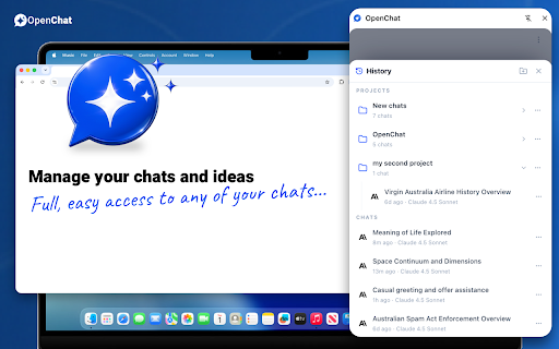 OpenChat :: Every AI model in your browser side panel. Chat with Claude, GPT, Gemini and more, anywhere.