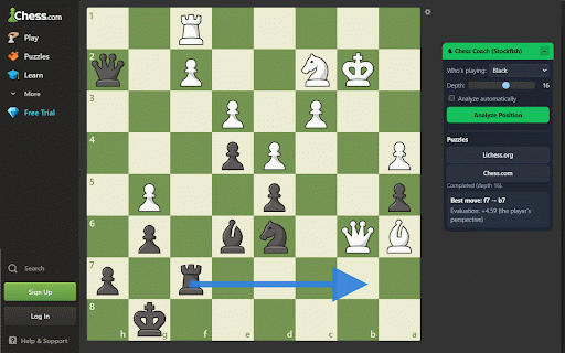 Chess Coach (Stockfish) :: Detects chessboards on lichess.org and chess.com and suggests the best move using Stockfish.