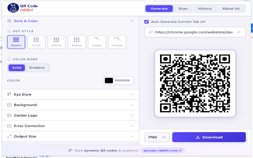QR Code Generator & Scanner :: Beautiful styled QR code generator and QR Code Scanner on just right click.