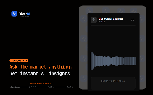 Diver AI Companion :: Real-time AI chart analysis overlay for TradingView, Yahoo Finance, CoinGecko, and Robinhood.