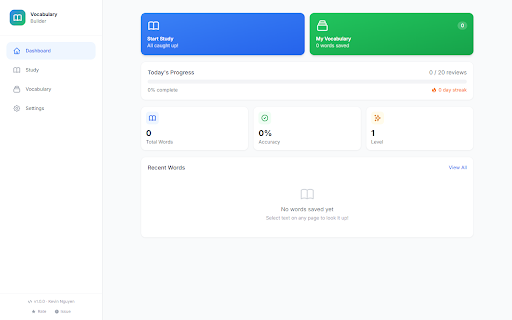Vocabulary Builder :: Learn vocabulary with flashcards, spaced repetition, and context menu lookup
