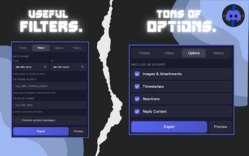 Discfiltrator - Discord Chat Exporter :: Export Discord conversations from DMs, group chats, and channels