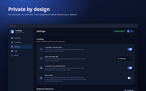 LockTab — Password Lock for Your Browser :: Password-protect your Chrome profile, windows and tabs. Lock on startup or auto-lock when idle. Private, local, no accounts.