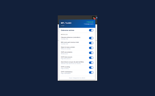 MFL Toolkit :: On MFL: training penalty visible on loan offers, color-coded attendance clauses, and secondary position OVRs.