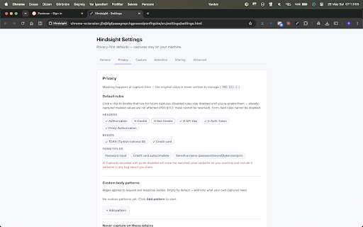 Hindsight :: DevTools you didn't open. Privacy-first passive capture for bug reports.
