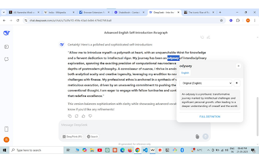 ShabdkoshAI – Context-aware AI Dictionary :: AI-powered dictionary. Double-click or Alt+select words for instant, context-aware definitions.