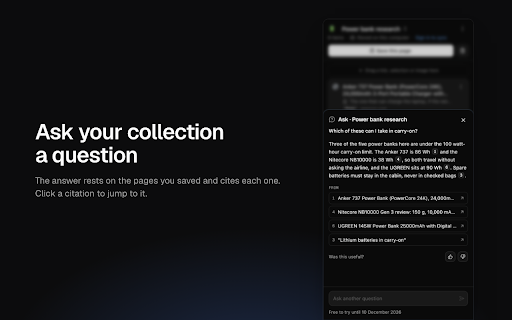 Collections :: Save pages, links, text and images into a side panel. AI summaries and answers from what you saved. Imports Edge Collections.