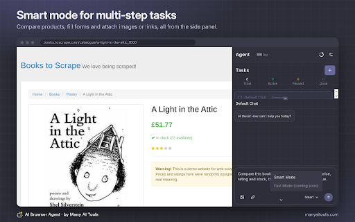AI Browser agent :: AI-powered browser automation agent that can create, schedule, and execute tasks to automate web interactions and data extraction.