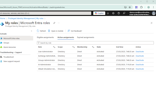 QuickPIM :: Quickly view, select and activate multiple PIM roles at once.
