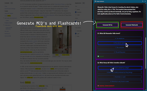 Study Assistant :: Get a short summary of webpage content using Chrome's built-in summarization API.
