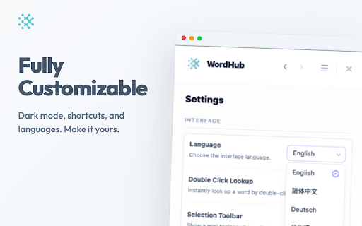 WordHub - Vocabulary Learning Assistant :: Look up words with Alt+D. Get definitions, pronunciation, frequency data, and build your vocabulary. Perfect for language learners.