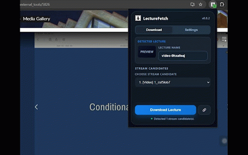 LectureFetch :: Automatically captures and transforms lecture streams into downloadable MP4 files.