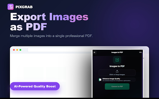 PixGrab - Image Downloader, Screenshot & PDF Tool :: Download images from websites, capture screenshots, save pages as PDF, convert WebP images, and export files as ZIP.