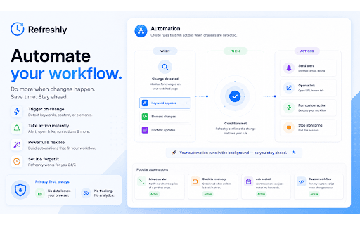 Refreshly — Free Auto Refresh & Page Monitor :: Auto-refresh & monitor any page for keywords, changes & stock. Get instant alerts. Schedule refresh. FREE , NO SIGNUP.