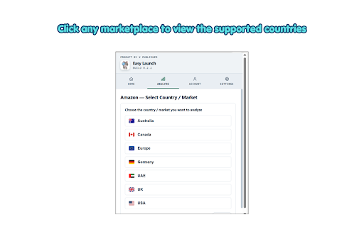 Easy Launch :: Helps eCommerce sellers analyze products and make smarter launch decisions across major marketplaces.