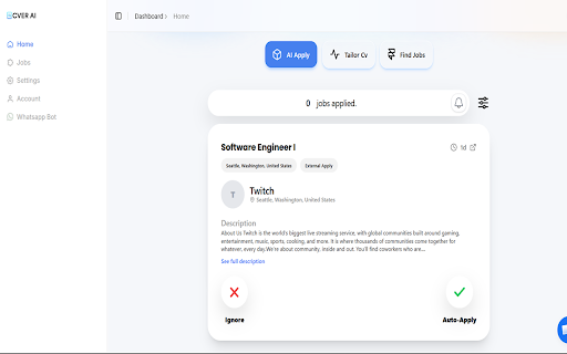 Cver AI Auto-Apply :: Automatically fill and submit job applications powered by Gemini AI.