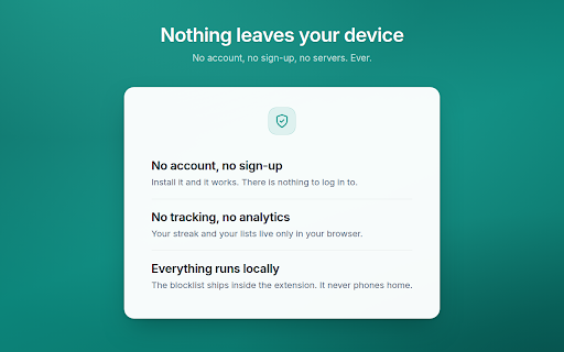 StreakGuard - Calm Porn Blocker & Streak Tracker :: A calm, private porn blocker that shows your streak and lets you choose. No account, no tracking, no judgment.