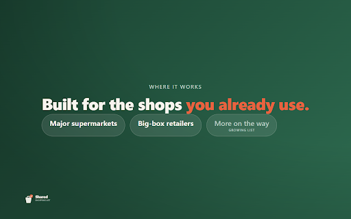 SharedShoppingList :: Shared shopping lists for your favourite stores — family adds items, you action them.