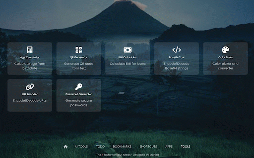 ManiX - New Tab :: The X factor for Your Needs - A personalized new tab experience