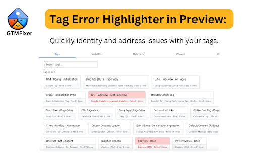 GTMFixer - Google Tag Manager Enhancements :: Google Tag Manager enhancements for easier tag, trigger and variable organization.