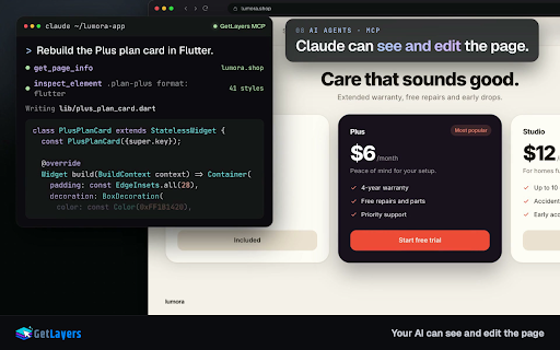 GetLayers :: Inspect & copy CSS, Tailwind, colors, fonts, assets from any element. Design tool for developers & designers.