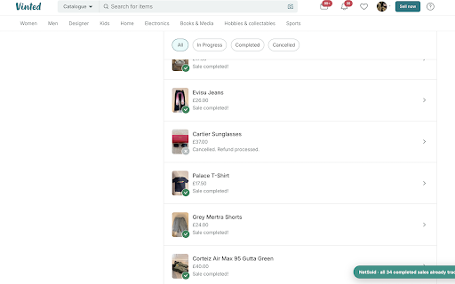 NetSold — Profit & Tax Tracker for Vinted :: Track true profit on your Vinted sales and HMRC reporting thresholds. Unofficial: not affiliated with Vinted.