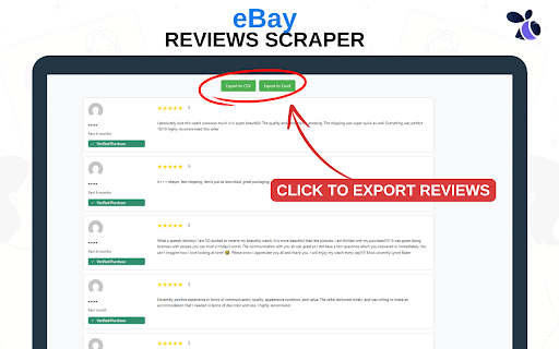 Ebay Reviews Scraper and Exporter | Ecomstal :: #1 Easily extract and export the Ebay Reviews Scraper & Exporter. Get ratings, comments, and timestamps in CSV/Excel.