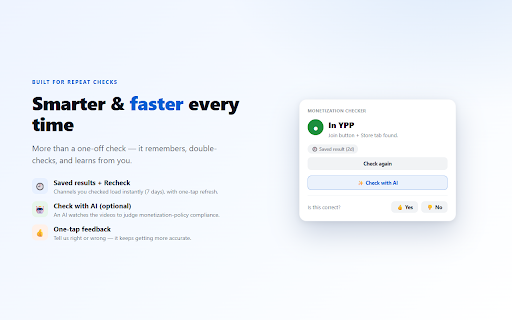 YouTube Channel Monetization Checker - Mega Creative :: Estimates YouTube video/channel monetization signals from public page data. Estimates only; not affiliated with YouTube.