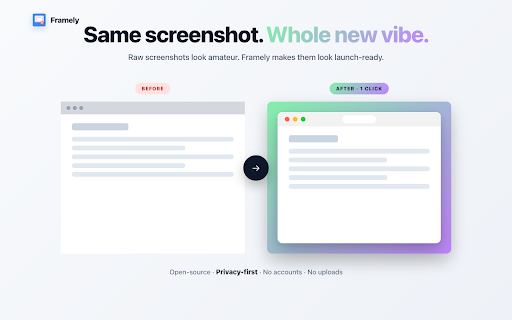 Framely: Stylish Browser Frames :: Framely: Transform screenshots into professional mockups with browser frames. Perfect for product demos and social sharing.