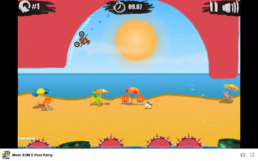 Moto X3M 5 Pool Party - Race through summer fun! :: Dive into Moto X3M 5 Pool Party: a thrilling motorbike race filled with challenges and summer fun!
