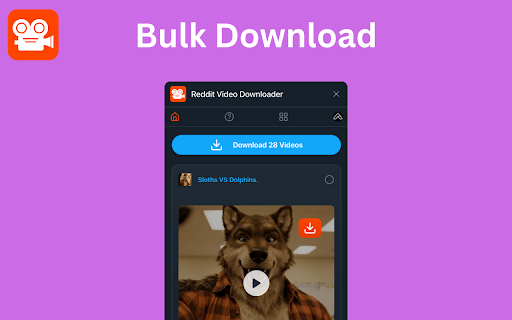 Reddit Video Downloader - Download from Posts, Profiles & Subreddits :: Save Reddit Videos - Bulk download videos from Reddit posts, user profiles, and entire subreddits.