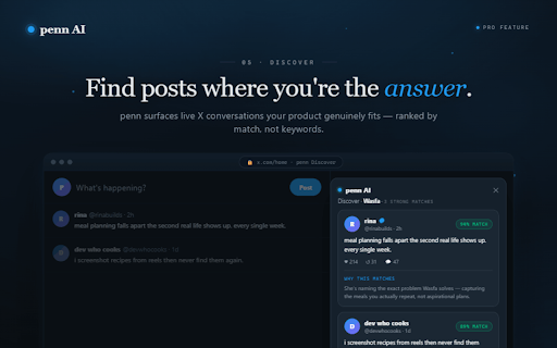 Penn AI | Market your product on X, in your voice :: A human-in-the-loop X reply copilot that drafts replies and posts in your voice, using your context only when relevant.