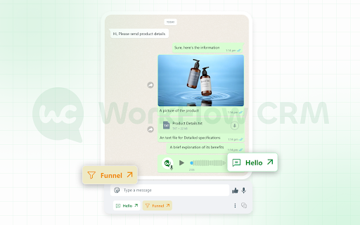Workflow CRM :: Manage leads, contacts, and deals right from your browser - without switching tabs or losing context.