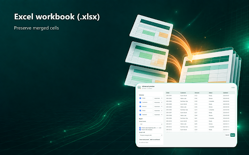Table Exporter – Web Tables to Excel & CSV :: Export HTML, CSS Grid and ARIA tables to Excel or CSV. Handles merged and scrolling tables locally.