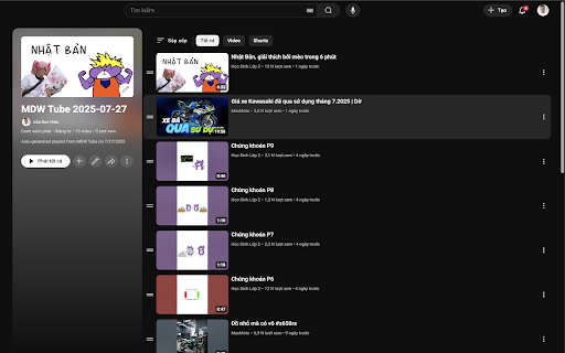 MDW Tube - YouTube Playlist Manager :: Manage YouTube playlists from your subscribed channels with smart recommendations