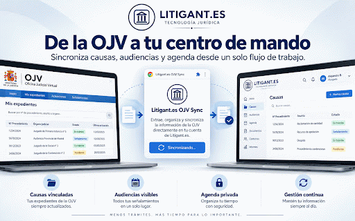 Litigant.es — OJV Sync :: Sincronización segura de causas activas y agenda judicial entre la Oficina Judicial Virtual y Litigant.es.