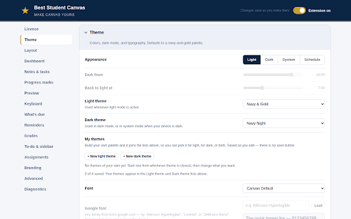 Best Student Canvas :: Make Canvas yours — themes, dark mode, dashboard control, grade tools, reminders, and quality-of-life fixes for students.