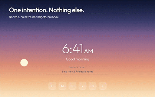 Solène — Living New Tab :: A living new tab that follows the sky outside. Real-time sky, live weather, real lunar phase. No news, no feed, no widgets.