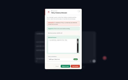 Inhibitor :: Real-time sensitive data detection and compliance monitoring for AI chat platforms.