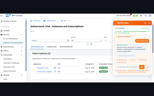 CPINestBridge :: Document, test & fix SAP CPI iFlows and administer SAP BTP in plain English — right in your browser.